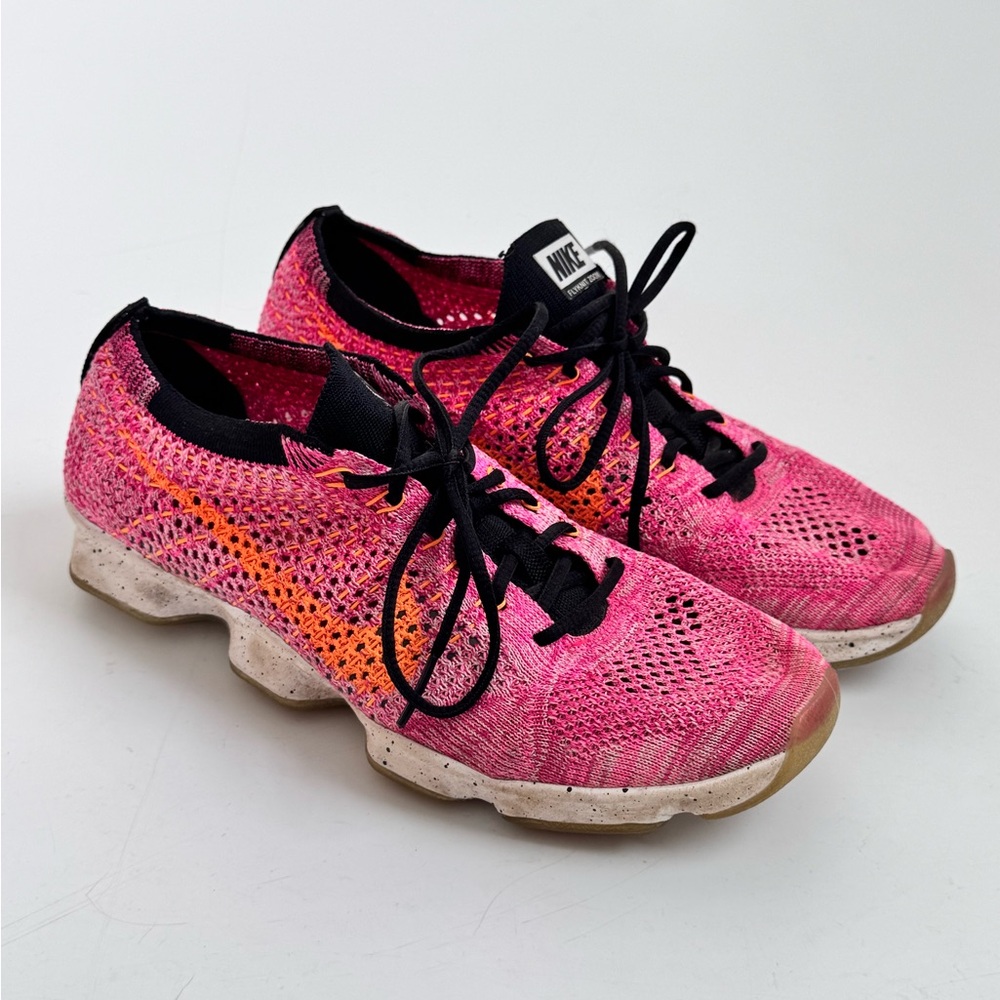 Nike Flyknit Zoom Fit Agility Running Shoes Pink Pow’ 698616-602 Size 7